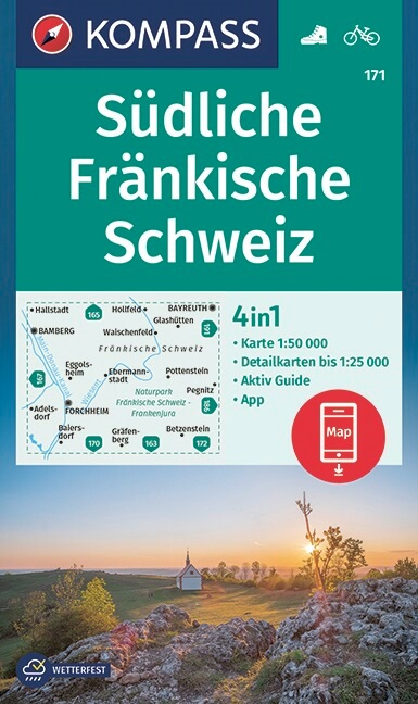 Online bestellen: Wandelkaart 171 Südliche Fränkische Schweiz | Kompass