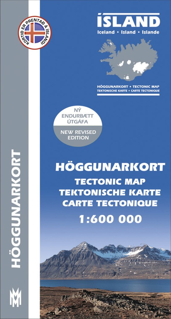Online bestellen: Topografische kaart Höggunakort Tectonic Map of Iceland | Mal og Menning