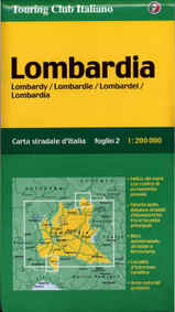 Wegenkaart - landkaart Lombardia- Lombardije fietskaart | Touring club Italiano TCI 1:200.000 | 