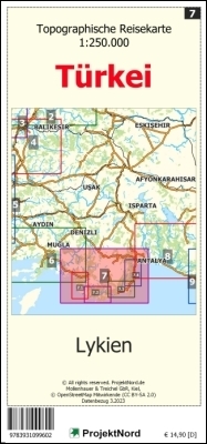 Online bestellen: Wegenkaart - landkaart Lykien - Lycie | Projekt Nord