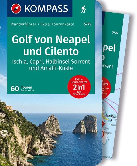 Online bestellen: Wandelgids 5775 Wanderführer Golf von Neapel und Cilento | Kompass