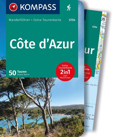 Online bestellen: Wandelgids 5754 Wanderführer Côte d'Azur | Kompass