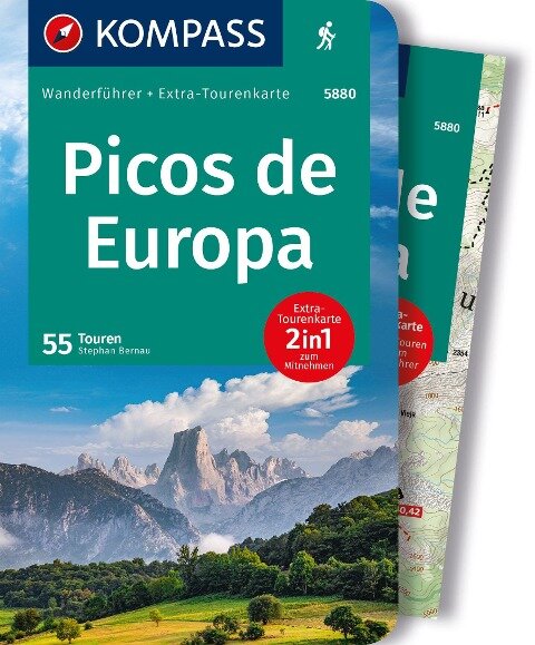 Online bestellen: Wandelgids 5880 Wanderführer Picos de Europa | Kompass