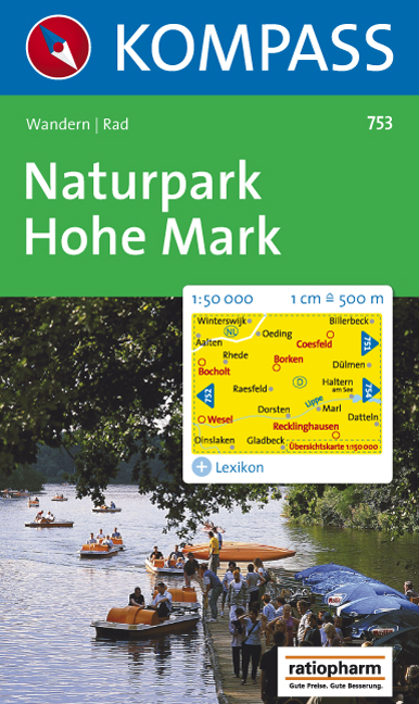 Wandelkaart 753 Naturpark Hohe Mark | Kompass | 