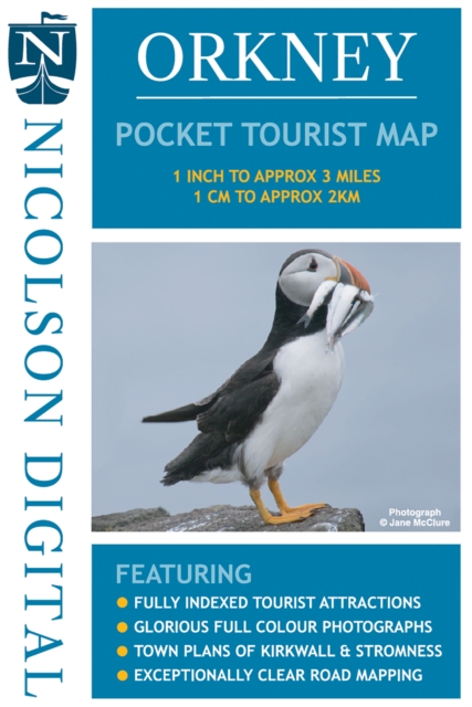 Online bestellen: Wegenkaart - landkaart Orkney Pocket Tourist Map | Nicolson