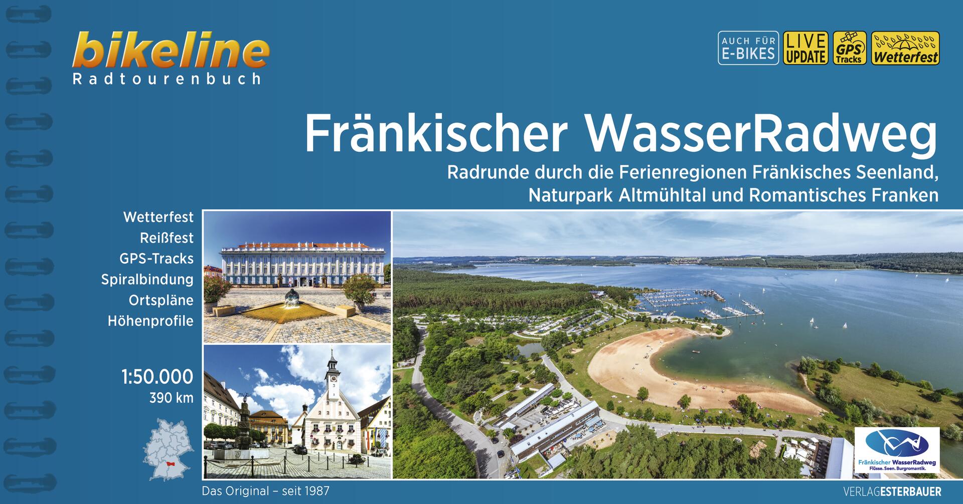 Online bestellen: Fietsgids Bikeline Fränkischer WasserRadweg | Esterbauer