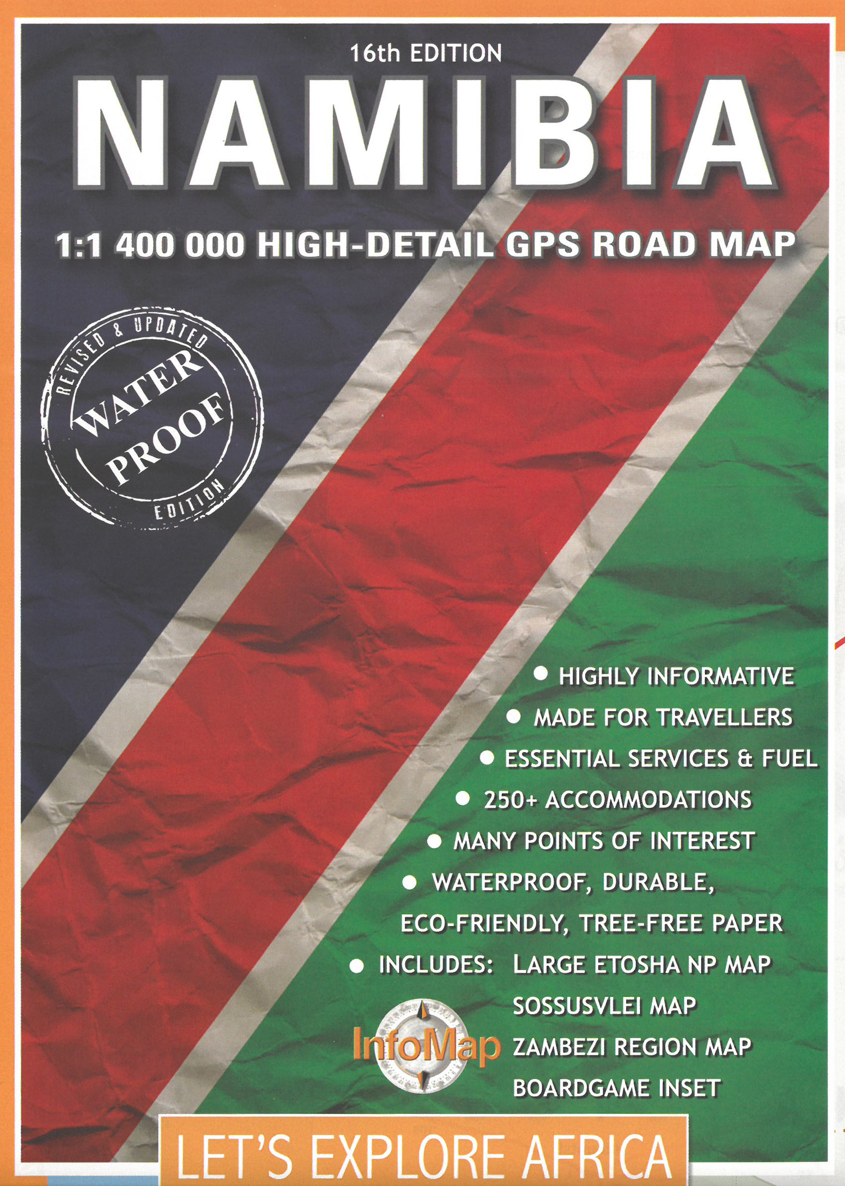 Online bestellen: Wegenkaart - landkaart Namibië | Infomap