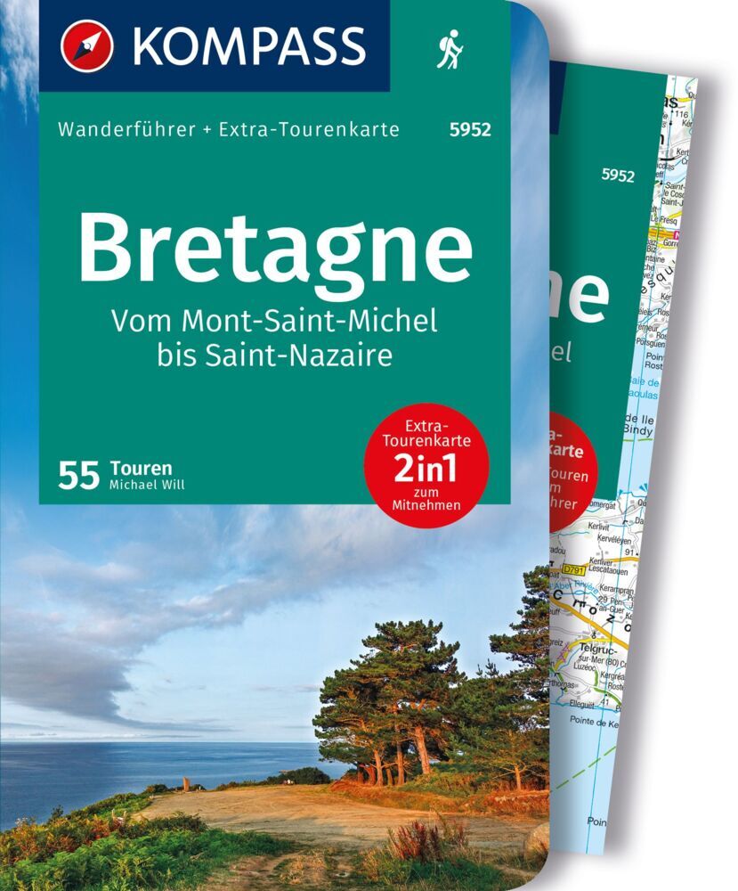 Online bestellen: Wandelgids Bretagne | Kompass