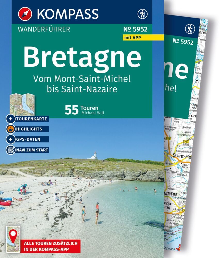Wandelgids 5952 Kompass Wanderführer Bretagne | Kompass