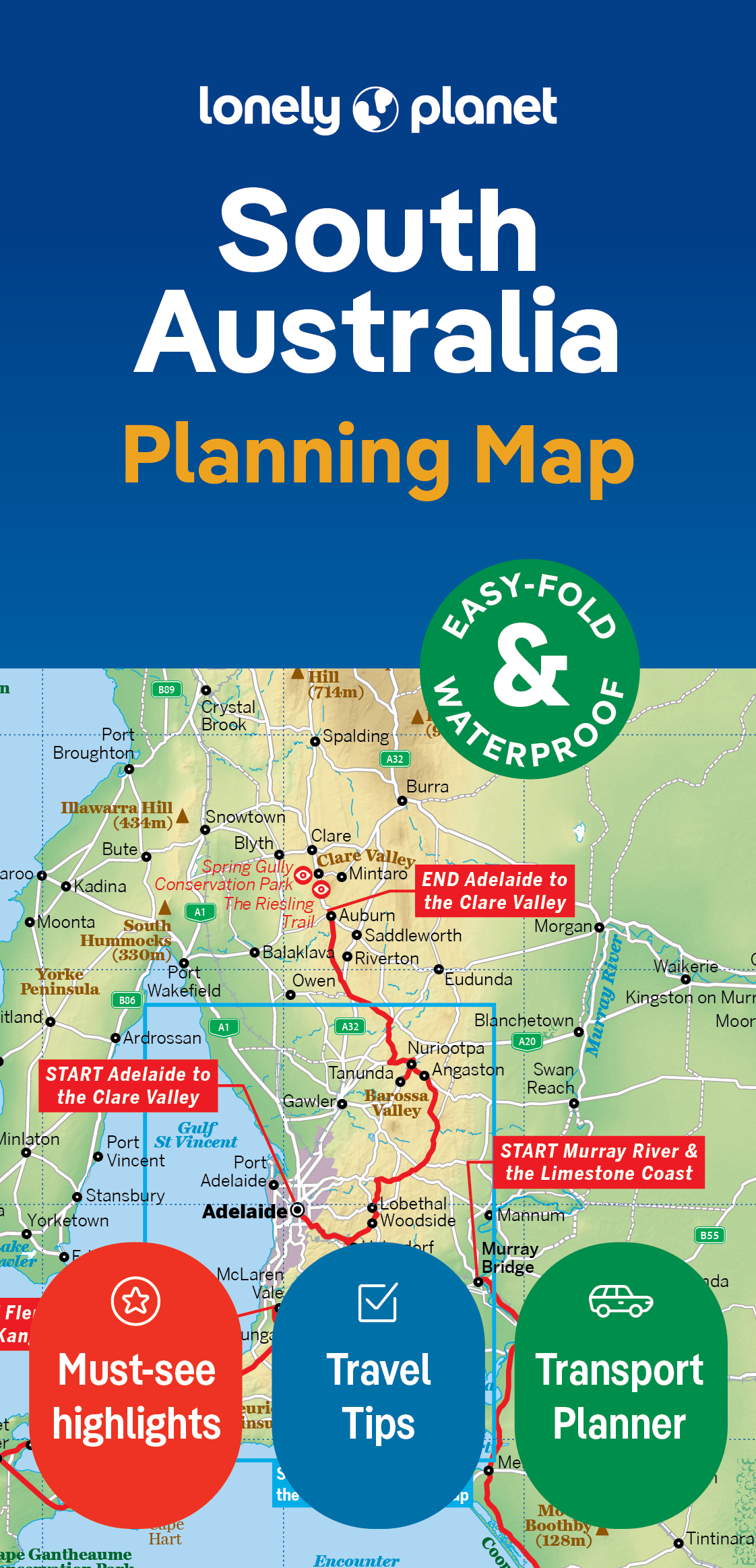 Wegenkaart - landkaart Planning Map South Australia | Lonely Planet