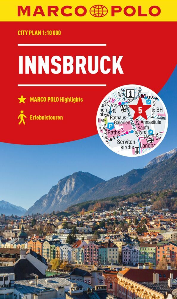 Online bestellen: Wandelkaart Cityplan Innsbruck | MairDumont