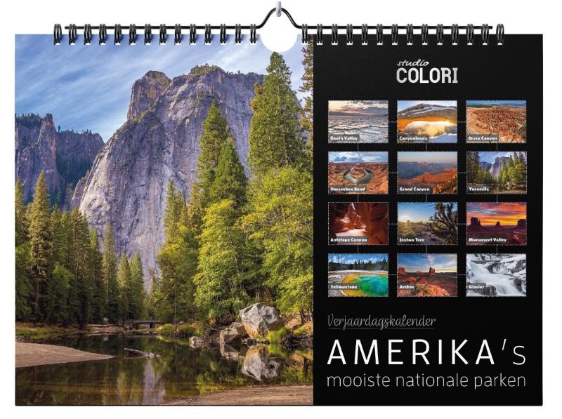 Online bestellen: Kalender Verjaardagskalender Amerika's mooiste nationale parken | Studio Colori