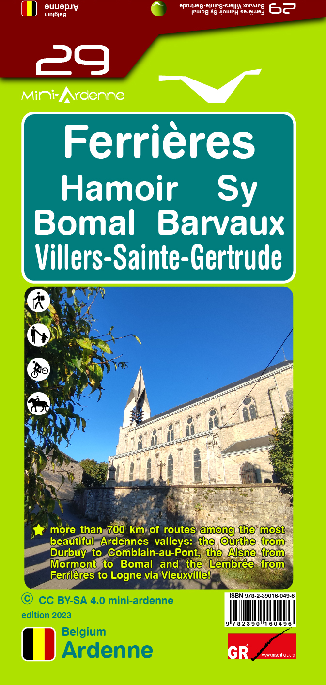 Online bestellen: Wandelkaart 29 Ferrieres - Hamoir - Sy - Barvaux | Mini-Ardenne