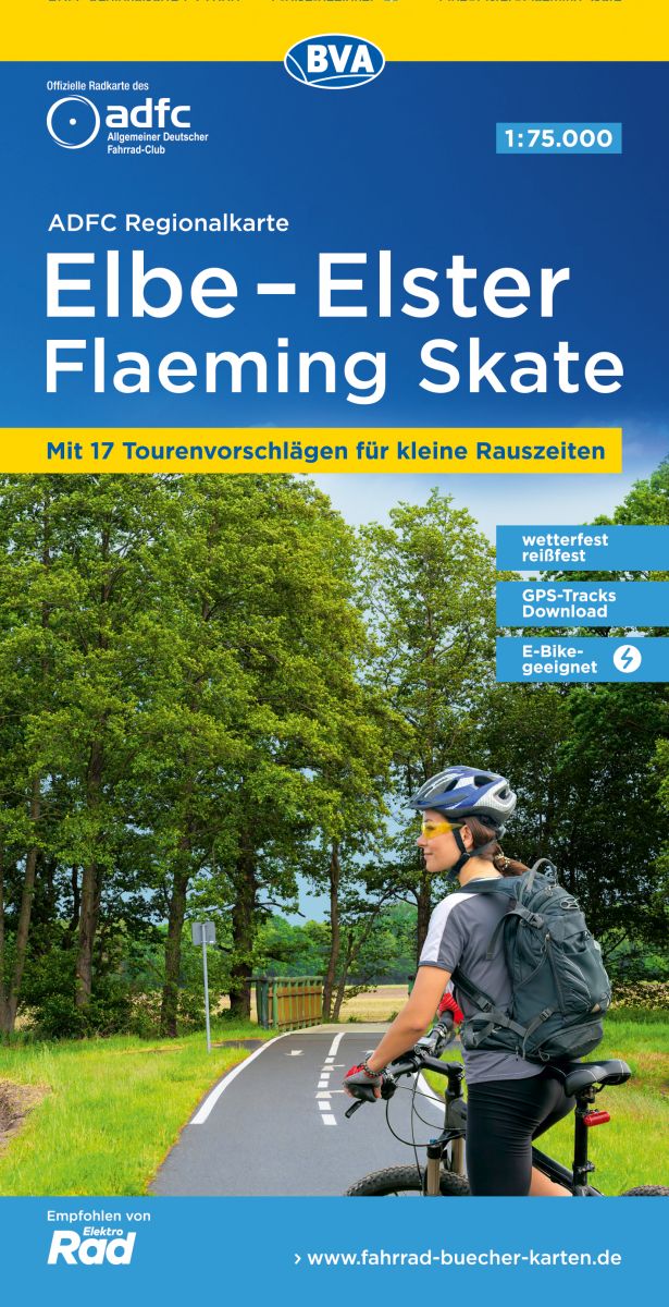 Fietskaart ADFC Regionalkarte Elbe - Elster, Flaeming Skate | BVA Bike