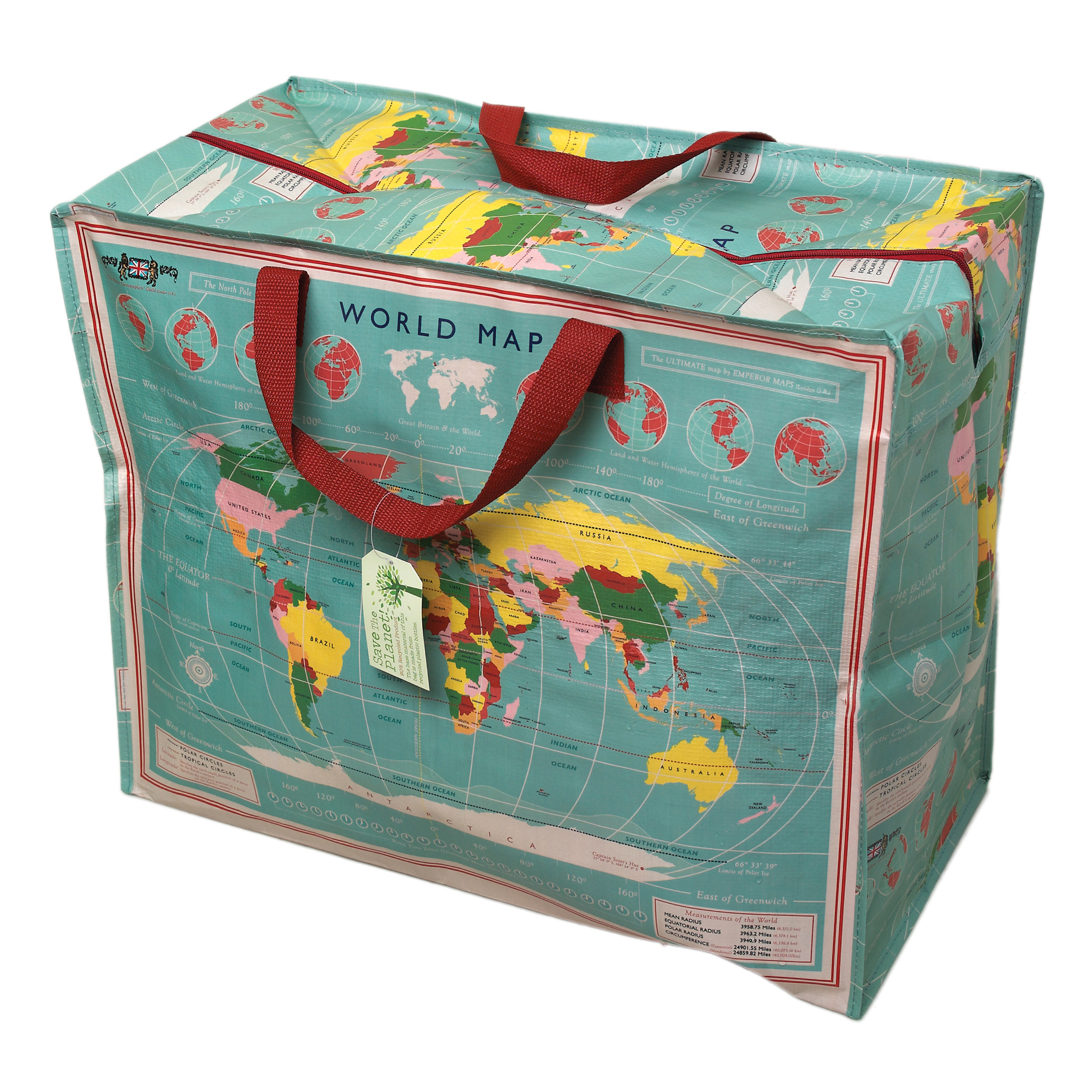 Tas Jumbo Shopper vintage world map…
