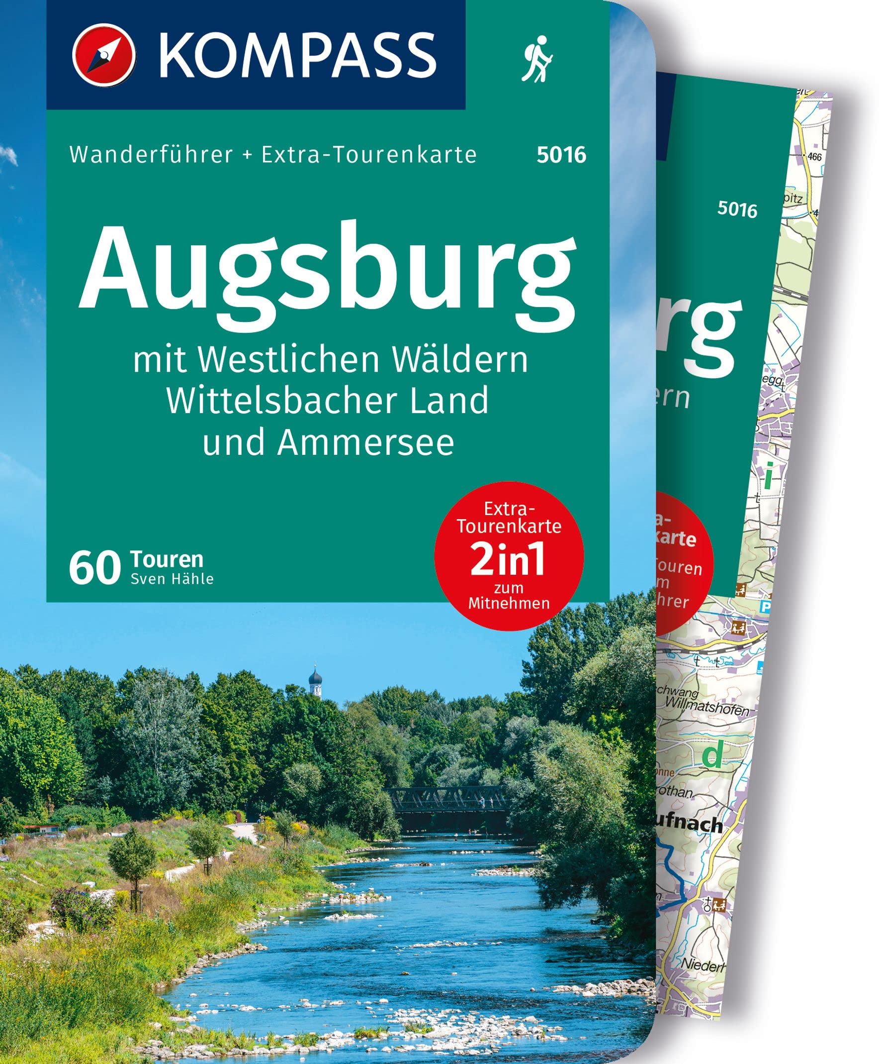Online bestellen: Wandelgids 5016 Wanderführer Augsburg | Kompass