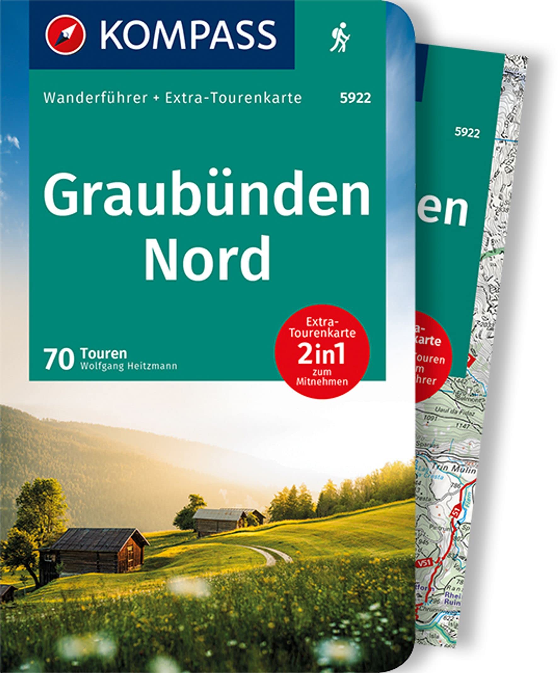 Online bestellen: Wandelgids Wanderführer 5922 Graubünden Nord | Kompass