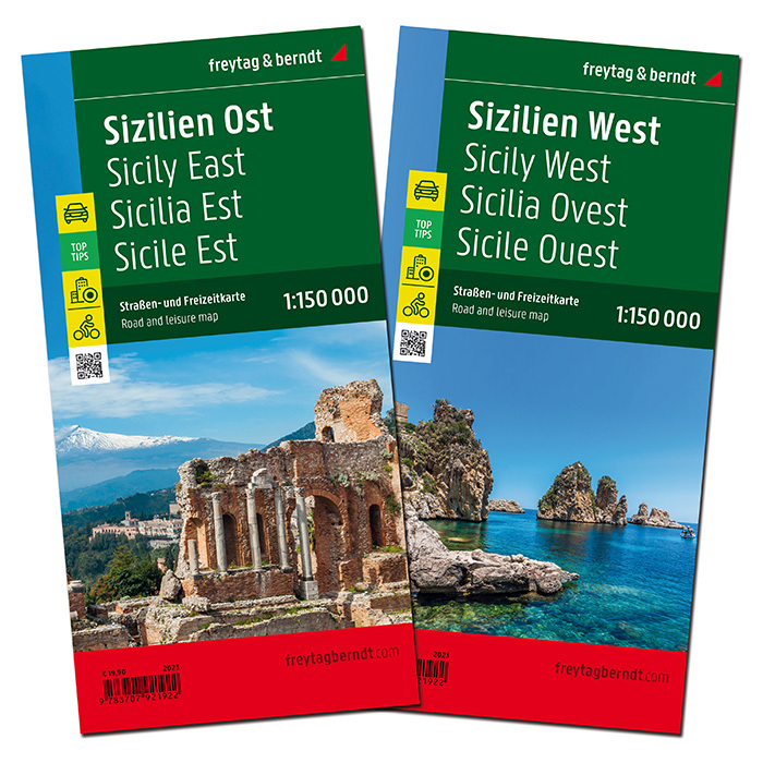 Online bestellen: Wegenkaart - landkaart Sizilien - Sicilie | Freytag & Berndt