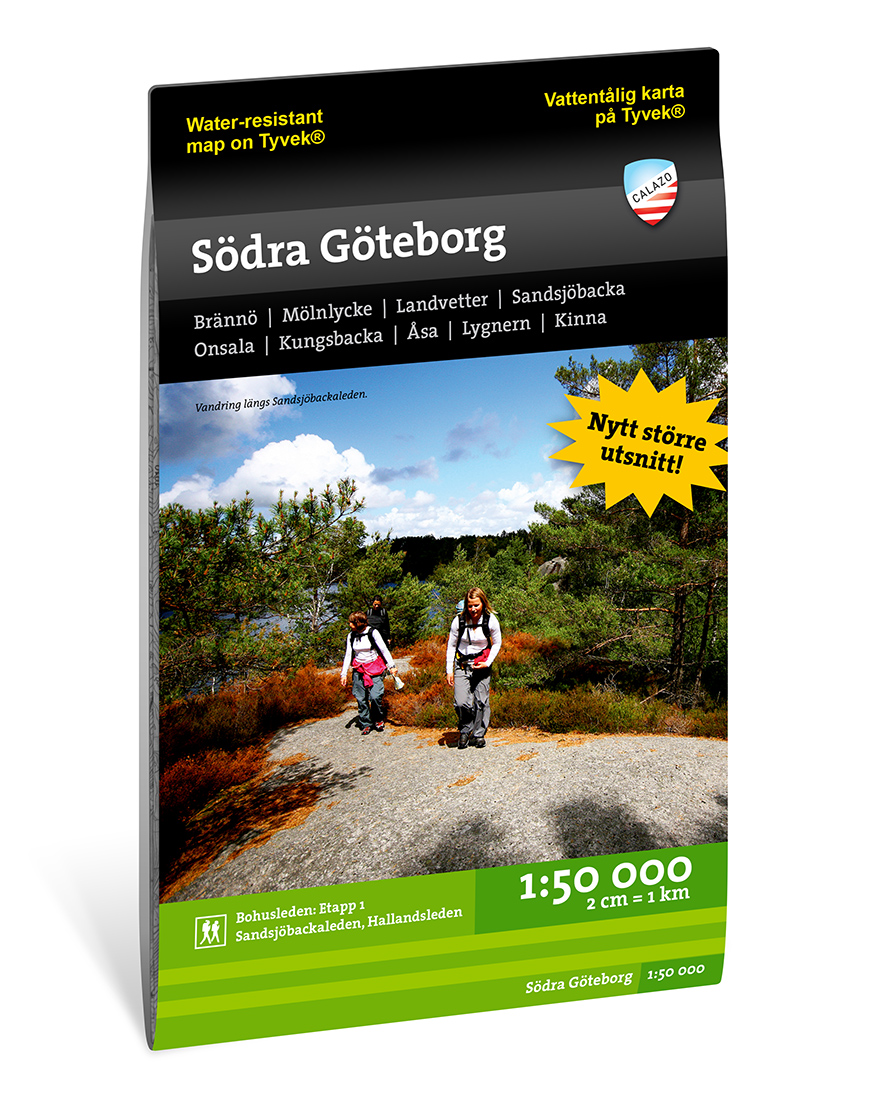 Online bestellen: Wandelkaart - Fietskaart Terrängkartor Södra Göteborg - westkust Zweden | Calazo