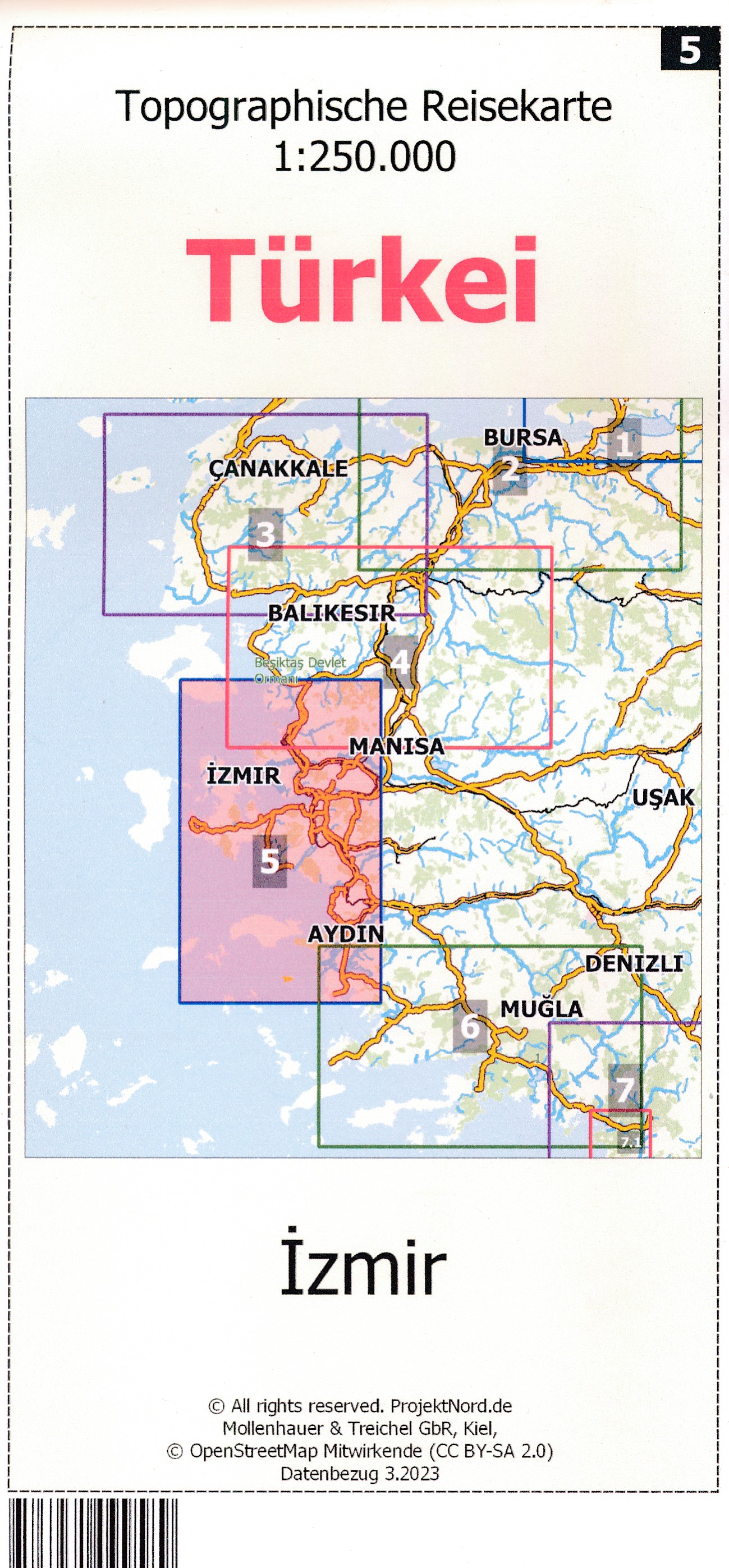 Online bestellen: Wegenkaart - landkaart 5 Izmir en omgeving | Projekt Nord