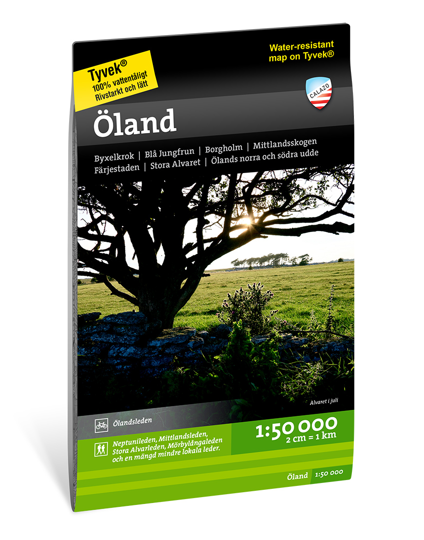 Online bestellen: Wandelkaart - Fietskaart Terrängkartor Oland - Öland | Calazo