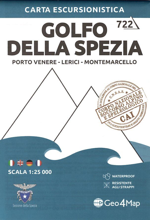 Online bestellen: Wandelkaart 722 Cinque Terre - Golfo della Spezia | Geo4Map