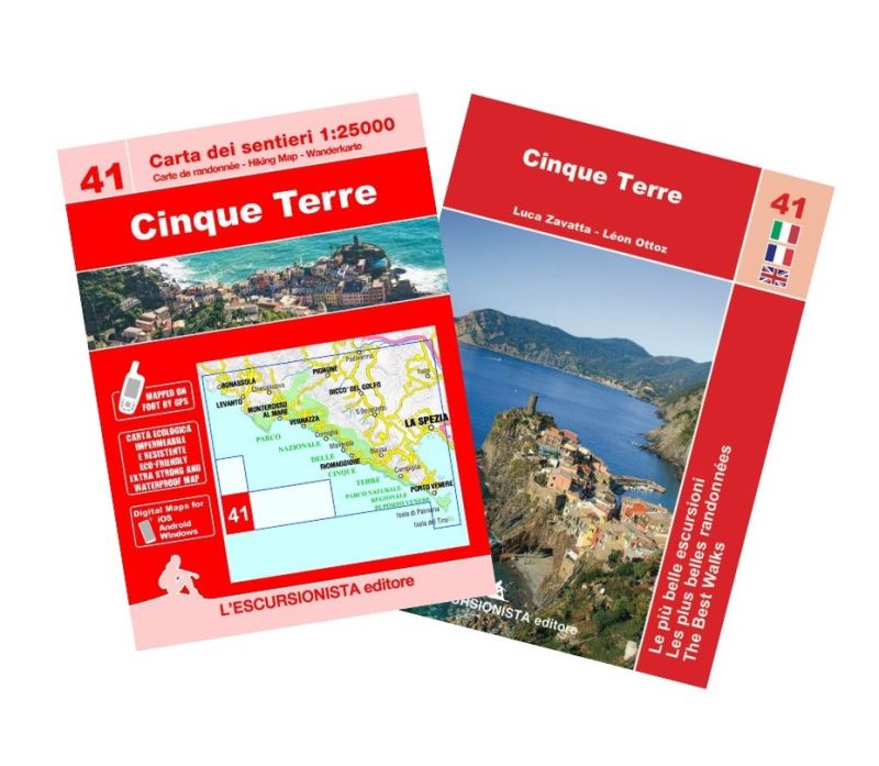 Online bestellen: Wandelkaart 41 Cinque Terre | L'Escursionista editore
