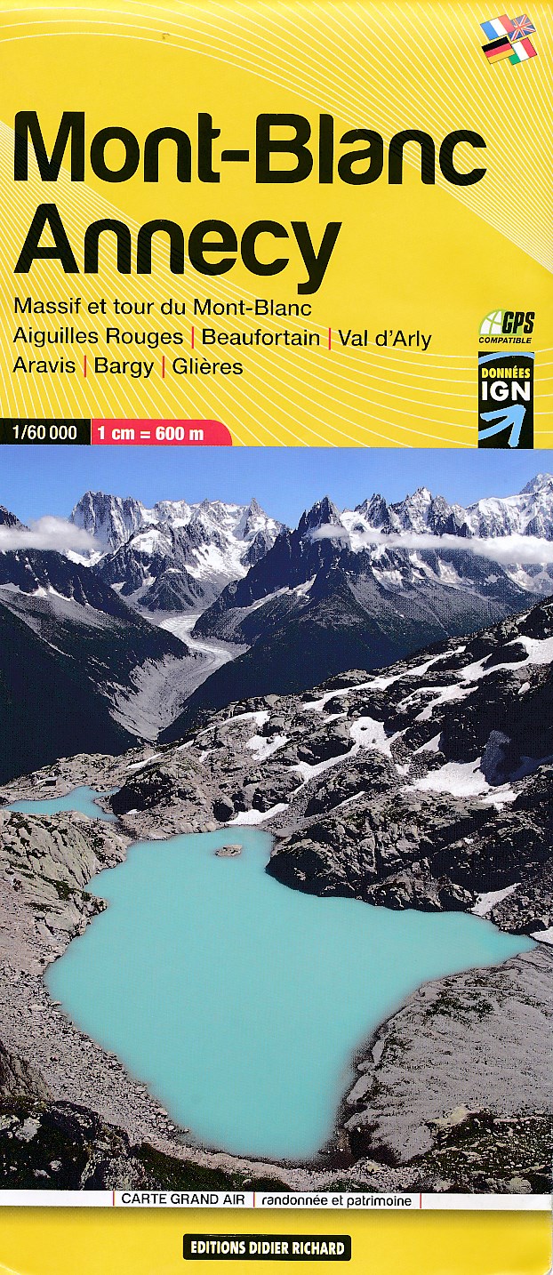 Online bestellen: Wandelkaart 02 Mont Blanc - Aiguilles Rouges - Aravis - Val d'Arly | Didier Richard
