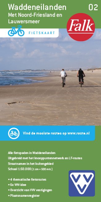 Online bestellen: Fietskaart 02 Waddeneilanden met Noordwest-Friesland ( Met Knooppuntennetwerk) | Falk