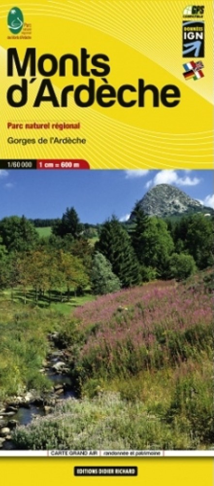 Online bestellen: Wandelkaart 11 PNR Monts d'Ardèche et Gorges de l'Ardèche | Didier Richard