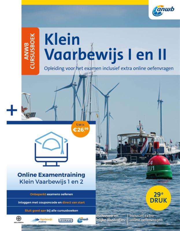 Watersport handboek Cursusboek Klein Vaarbewijs I en II + Online Exame