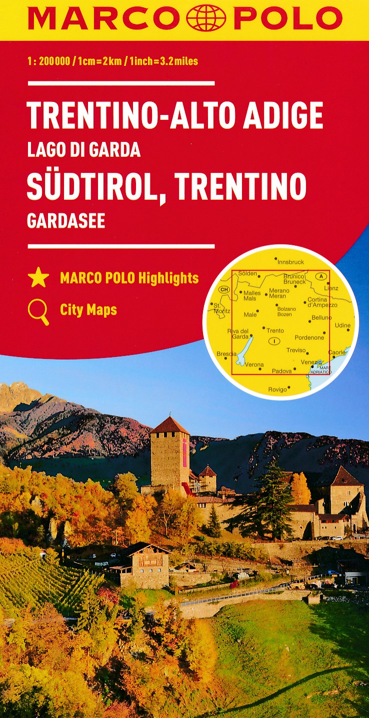 Online bestellen: Wegenkaart - landkaart 03 Zuid Tirol Südtirol - Trentino | Marco Polo