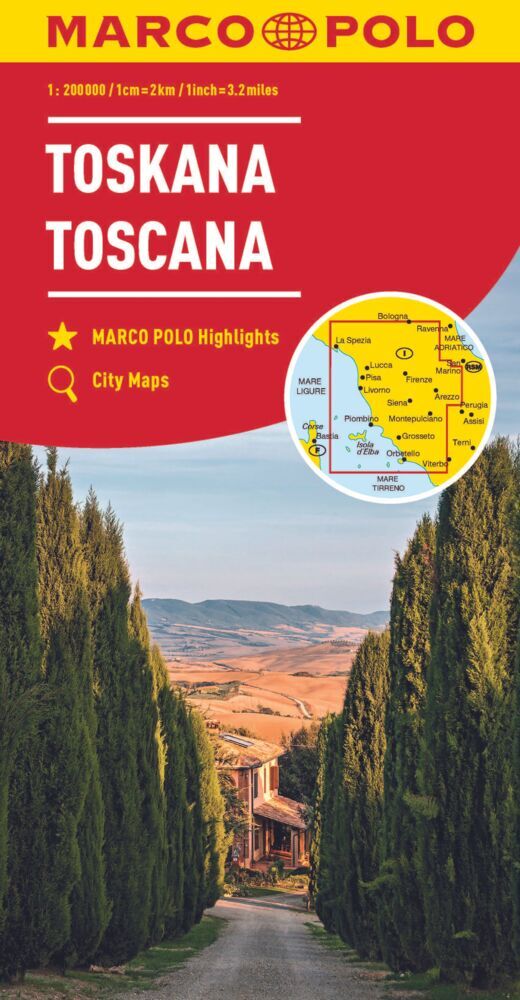 Online bestellen: Wegenkaart - landkaart 07 Toskana - Toscane | Marco Polo