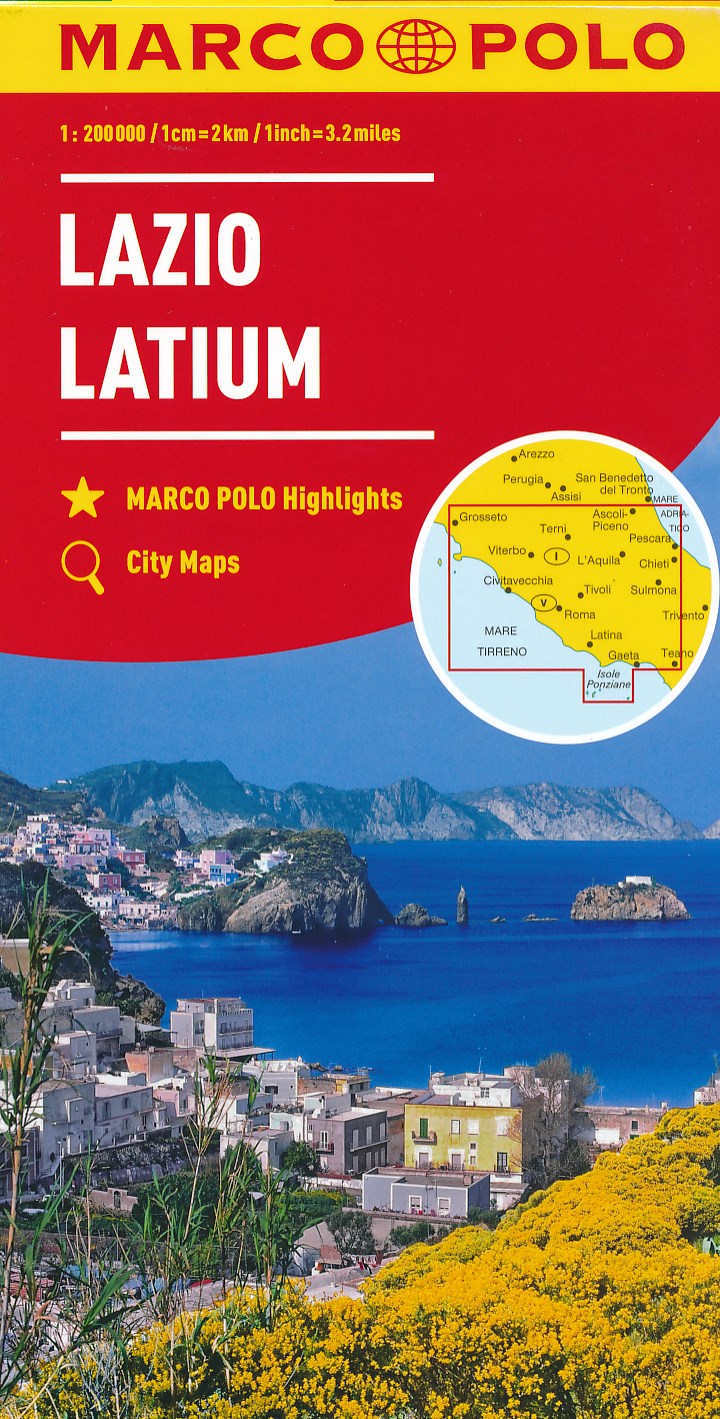 Online bestellen: Wegenkaart - landkaart 09 Latium - Lazio | Marco Polo