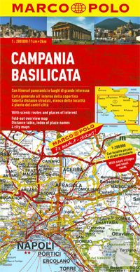 Landkaart - wegenkaart 12 Campanië - Kampanien - Basilicata | Marco Polo |