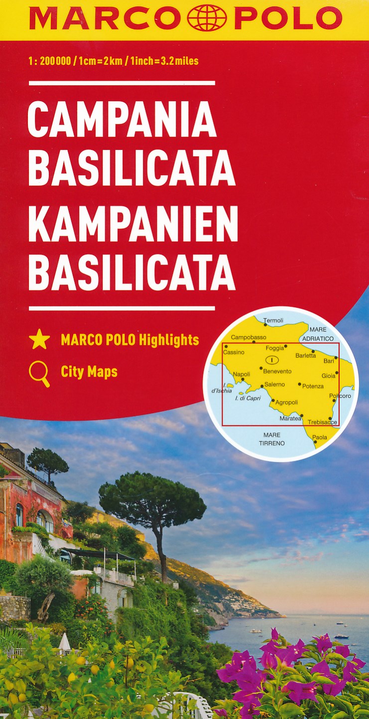 Online bestellen: Wegenkaart - landkaart 12 Campanië - Kampanien - Basilicata | Marco Polo