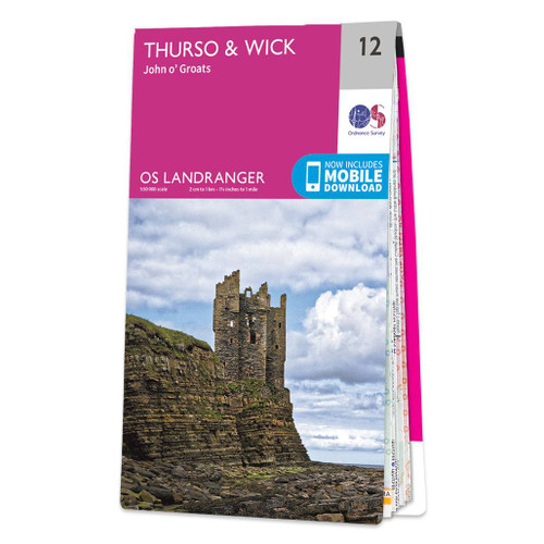 Online bestellen: Wandelkaart - Topografische kaart 012 Landranger Thurso & Wick, John O'Groats | Ordnance Survey