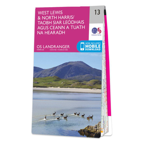 Online bestellen: Wandelkaart - Topografische kaart 013 Landranger West Lewis & North Harris | Ordnance Survey