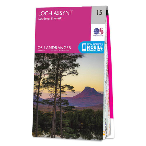 Online bestellen: Wandelkaart - Topografische kaart 015 Landranger Loch Assynt, Lochinver & Kylesku | Ordnance Survey