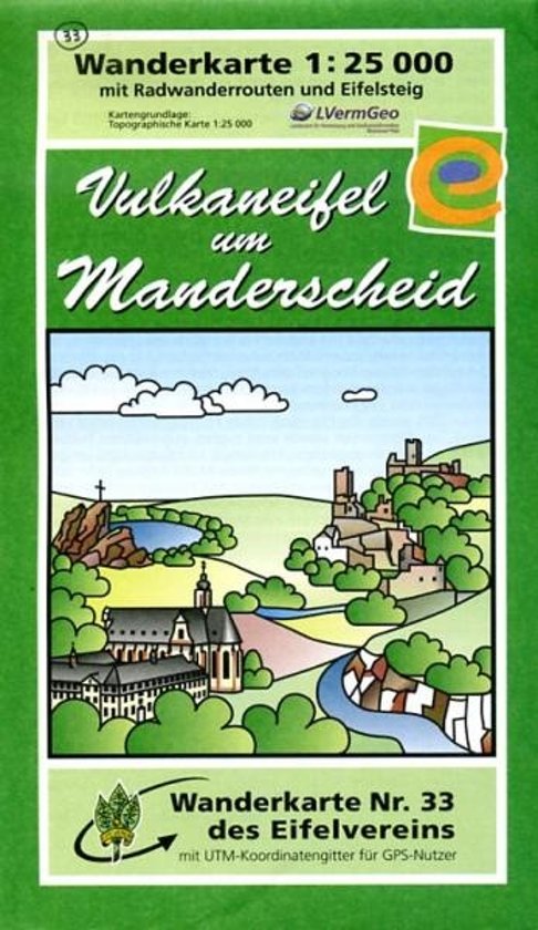Online bestellen: Wandelkaart 33 Vulkaneifel um Manderscheid | Eifelverein