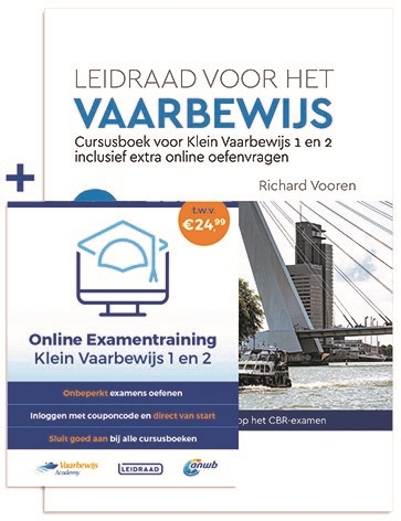 Online bestellen: Watersport handboek Leidraad voor het Vaarbewijs + Online Examentraining | Hollandia
