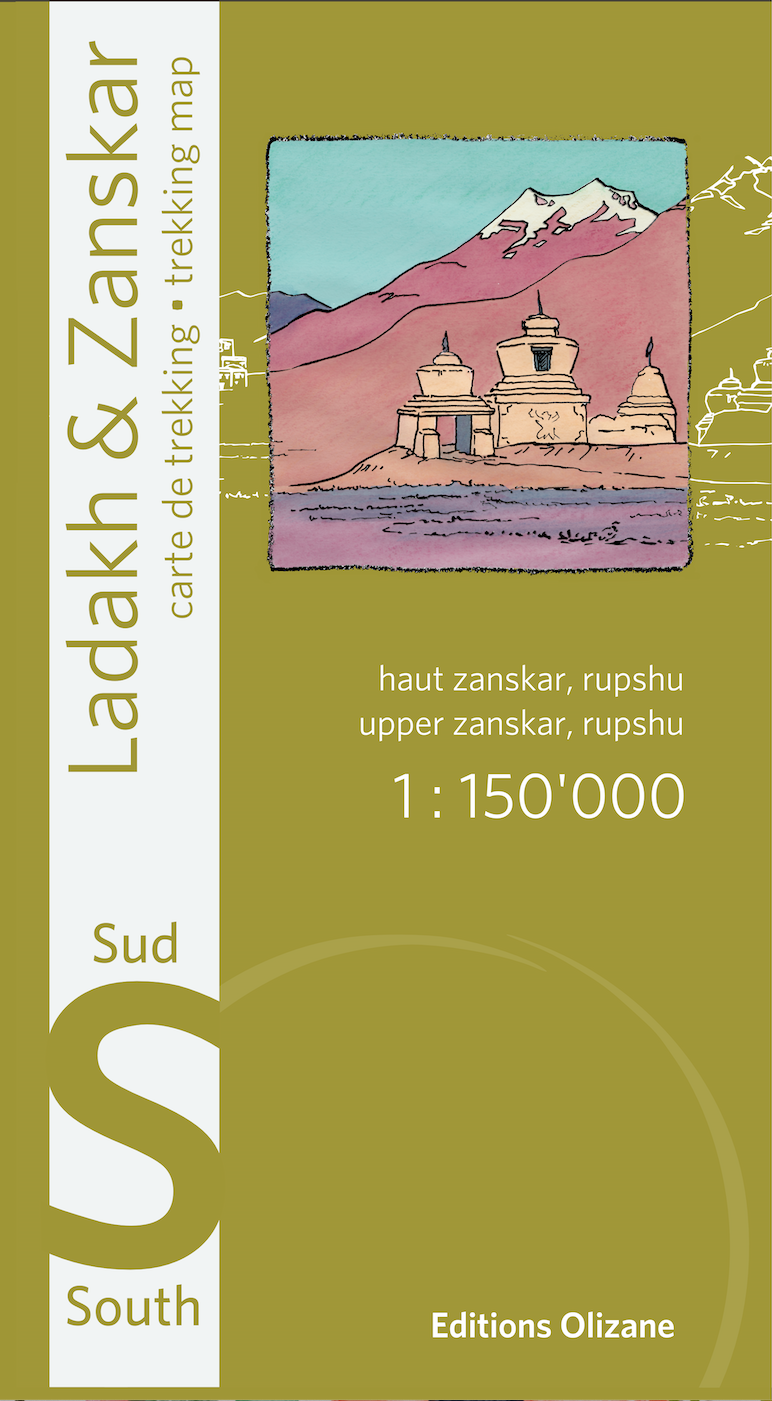 Online bestellen: Wandelkaart India - Ladakh Zanskar - Zuid | Editions Olizane