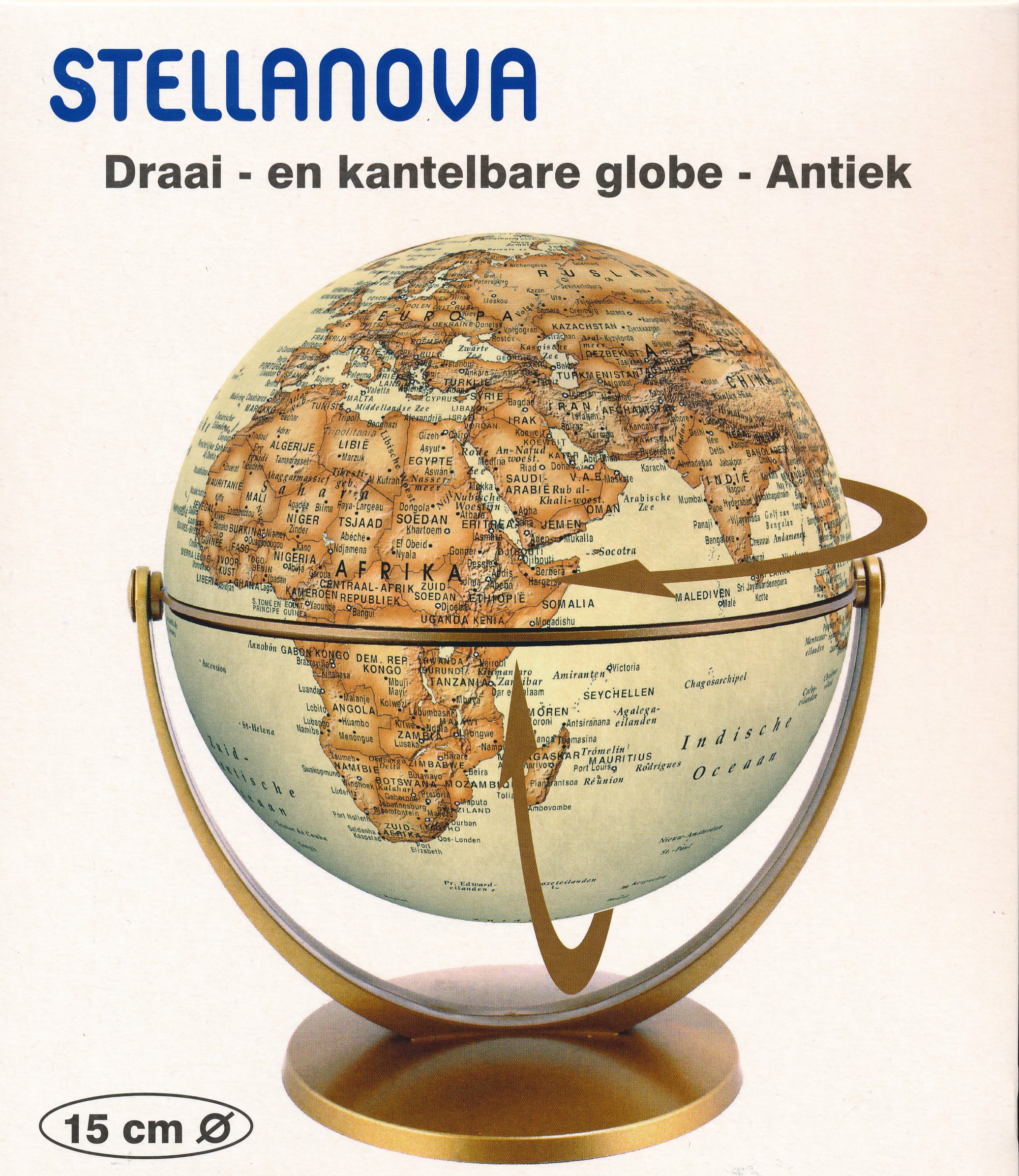 Klassieke wereldbol 34 - Globe Politiek - Antiek cm | Nova | 4028465940170 | Reisboekwinkel De Zwerver