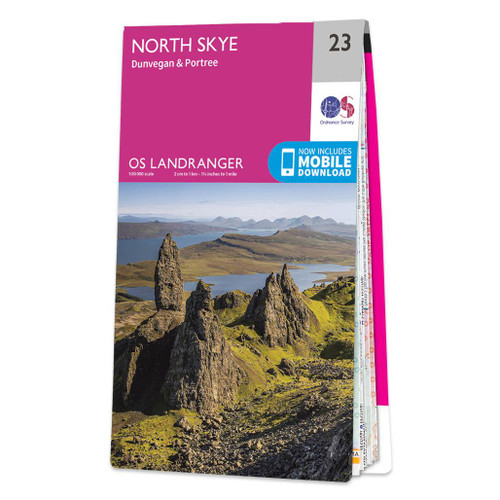 Online bestellen: Wandelkaart - Topografische kaart 023 Landranger North Skye, Dunvegan & Portree | Ordnance Survey