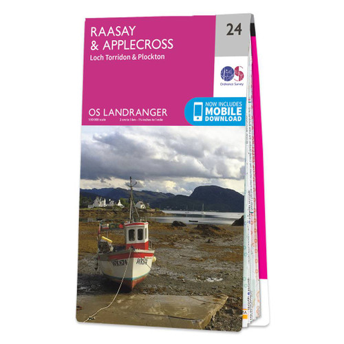Online bestellen: Wandelkaart - Topografische kaart 024 Landranger Raasay & Applecross, Loch Torridon & Plockton | Ordnance Survey