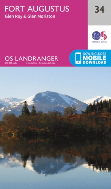 Online bestellen: Wandelkaart - Topografische kaart 034 Landranger Fort Augustus, Glen Albyn & Glen Roy | Ordnance Survey
