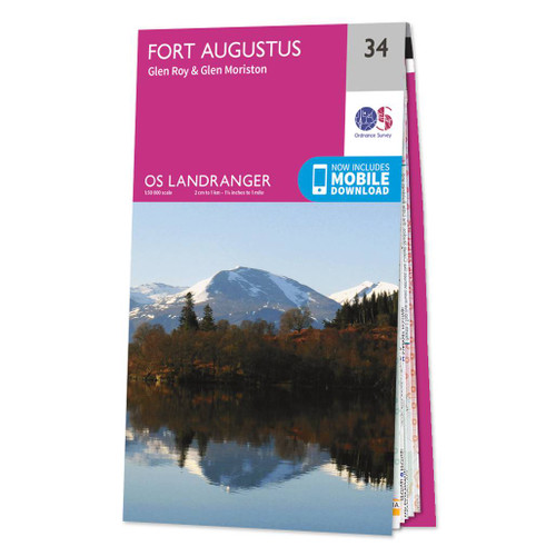 Online bestellen: Wandelkaart - Topografische kaart 034 Landranger Fort Augustus, Glen Albyn & Glen Roy | Ordnance Survey