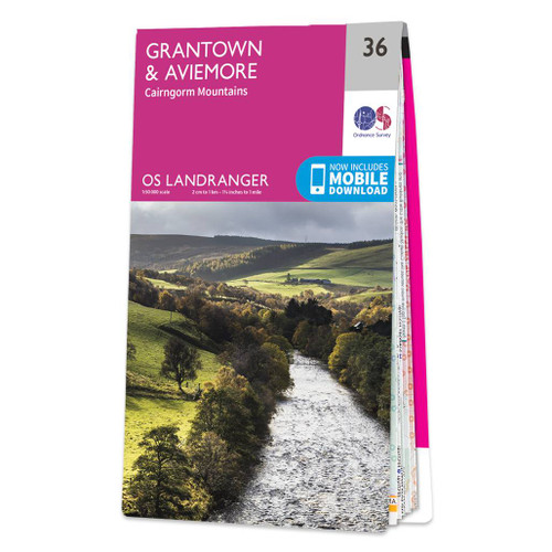 Online bestellen: Wandelkaart - Topografische kaart 036 Landranger Grantown & Aviemore, Cairngorm Mountains | Ordnance Survey