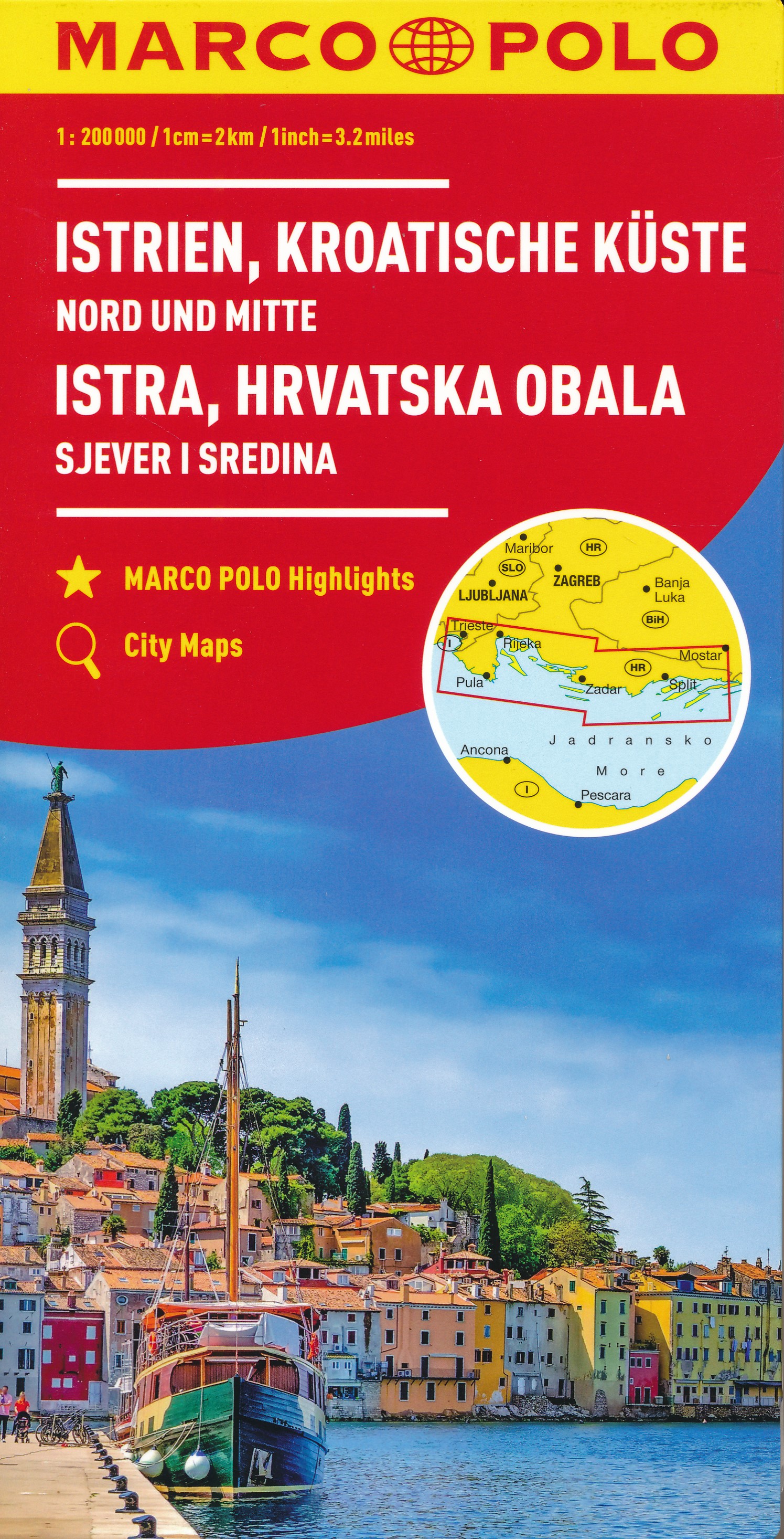 Online bestellen: Wegenkaart - landkaart Istrië - kust Kroatië, Istrien - Kroatische Küste | Marco Polo