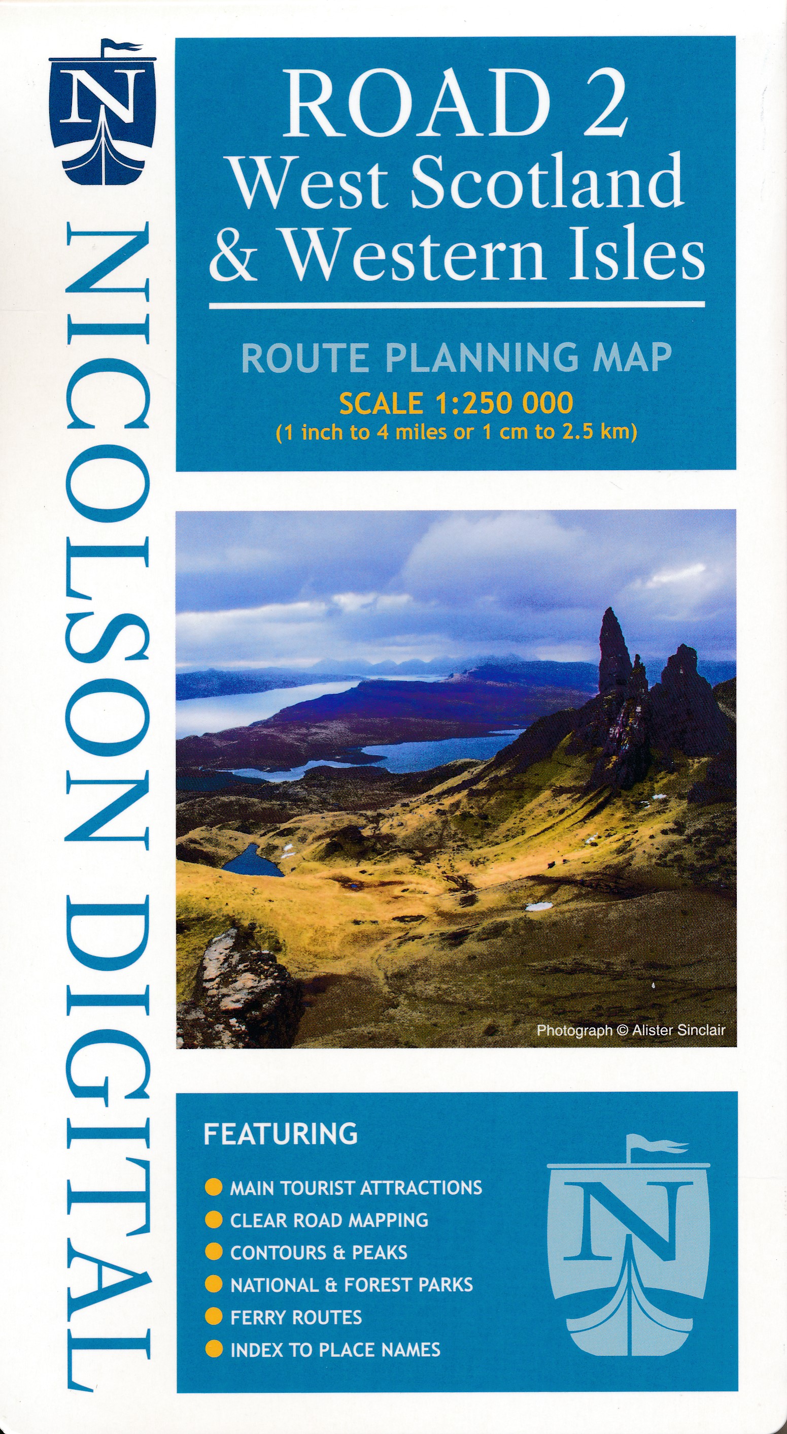 Online bestellen: Wegenkaart - landkaart West Scotland - Western ISles - Schotland | Nicolson